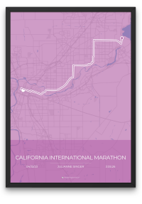 California International Marathon Poster - Mapmyruns - Custom Marathon Posters