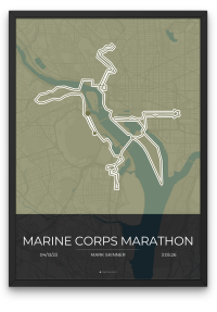 Marine Corps Marathon Semper Fi - Mapmyruns - Custom Marathon Posters