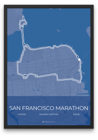 San Francisco Marathon - Mapmyruns - Custom Marathon Posters