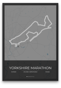 Yorkshire Marathon Silver - Mapmyruns - Custom Marathon Maps