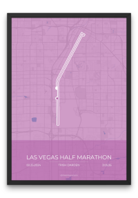 Mapmyruns.co - Custom Marathon maps - Las Vegas Half Marathon Poster