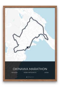 Mapmyruns.com - Custom Marathon Posters - Okinawa Marathon Map