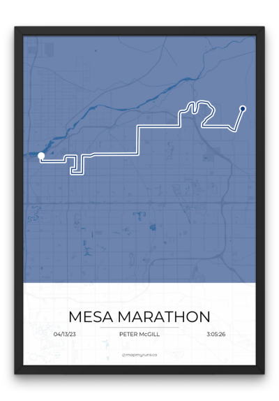 Mapmyruns.co - Custom marathon maps - Mesa Marathon Posters