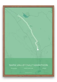 Mapmyruns.com - Custom Marathon Maps - Napa Valley Half Marathon Lively Green Full Color