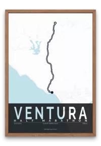 Mapmyruns.co - Custom Half Marathon posters - Ventura Half Marathon Bright Big