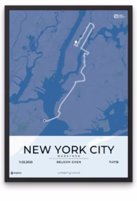 New York City Marathon Custom Po - mapmyruns