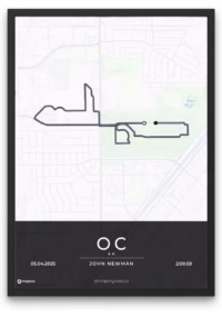 OC 5K Custom Poster - mapmyruns.co - custom race posters