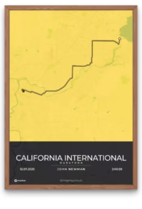California Internation Marathon - mapmyruns.co - custom marathon posters