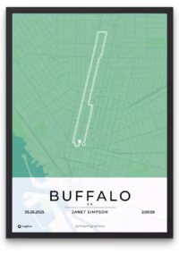 Buffalo 5K Green - mapmyruns.co - custom 5k maps