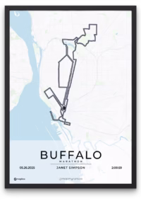 Buffalo Marathon Bright - mapmyruns.co - custom marathon maps