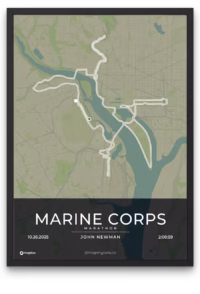 Marine Corps Marathon Semper Fi -mapmyruns.co - custom marathon posters